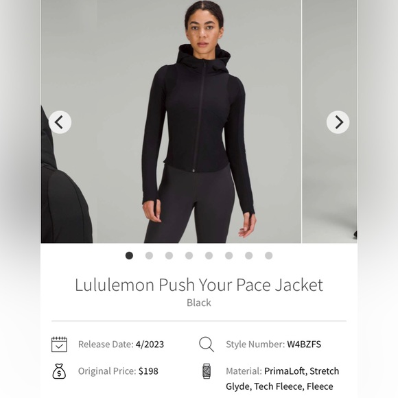 LULULEMON   ❤️❤️ PUSH YOUR PACE JACKET SIZE 10 - Picture 1 of 12